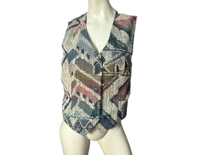 Vintage 80's woven vest sz L