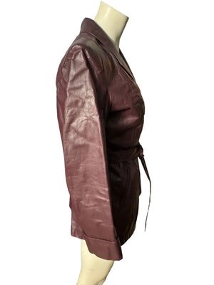 Vintage 70’s maroon leather jacket 12 Avanti