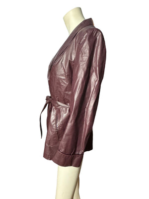 Vintage 70’s maroon leather jacket 12 Avanti