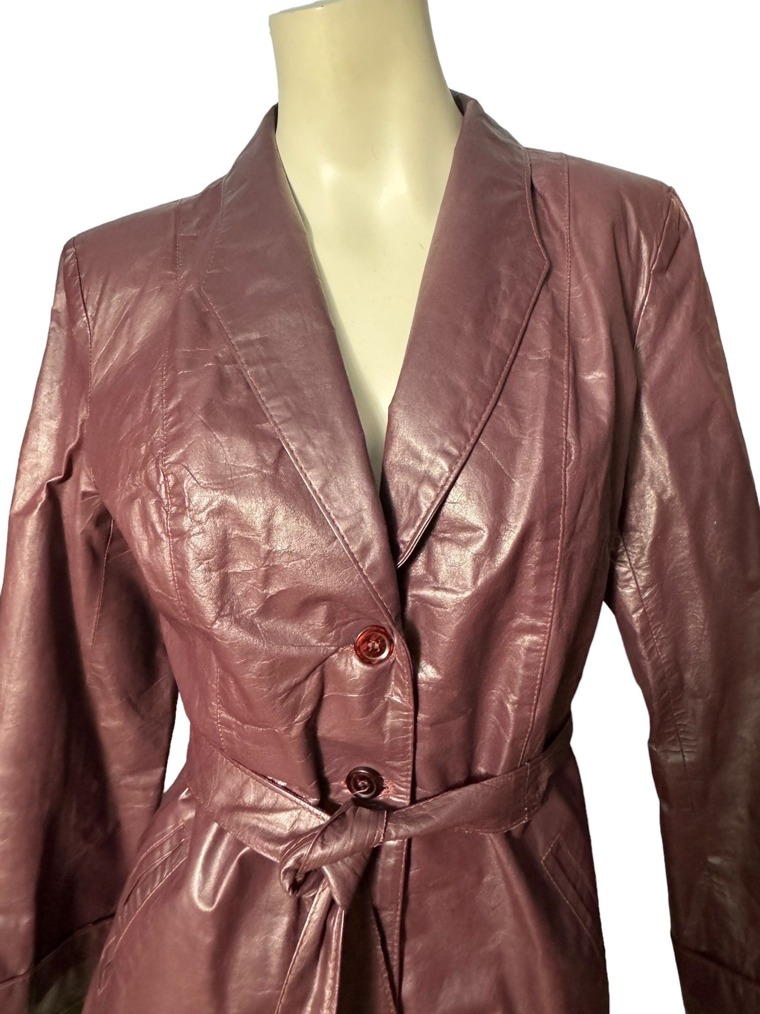 Vintage 70’s maroon leather jacket 12 Avanti