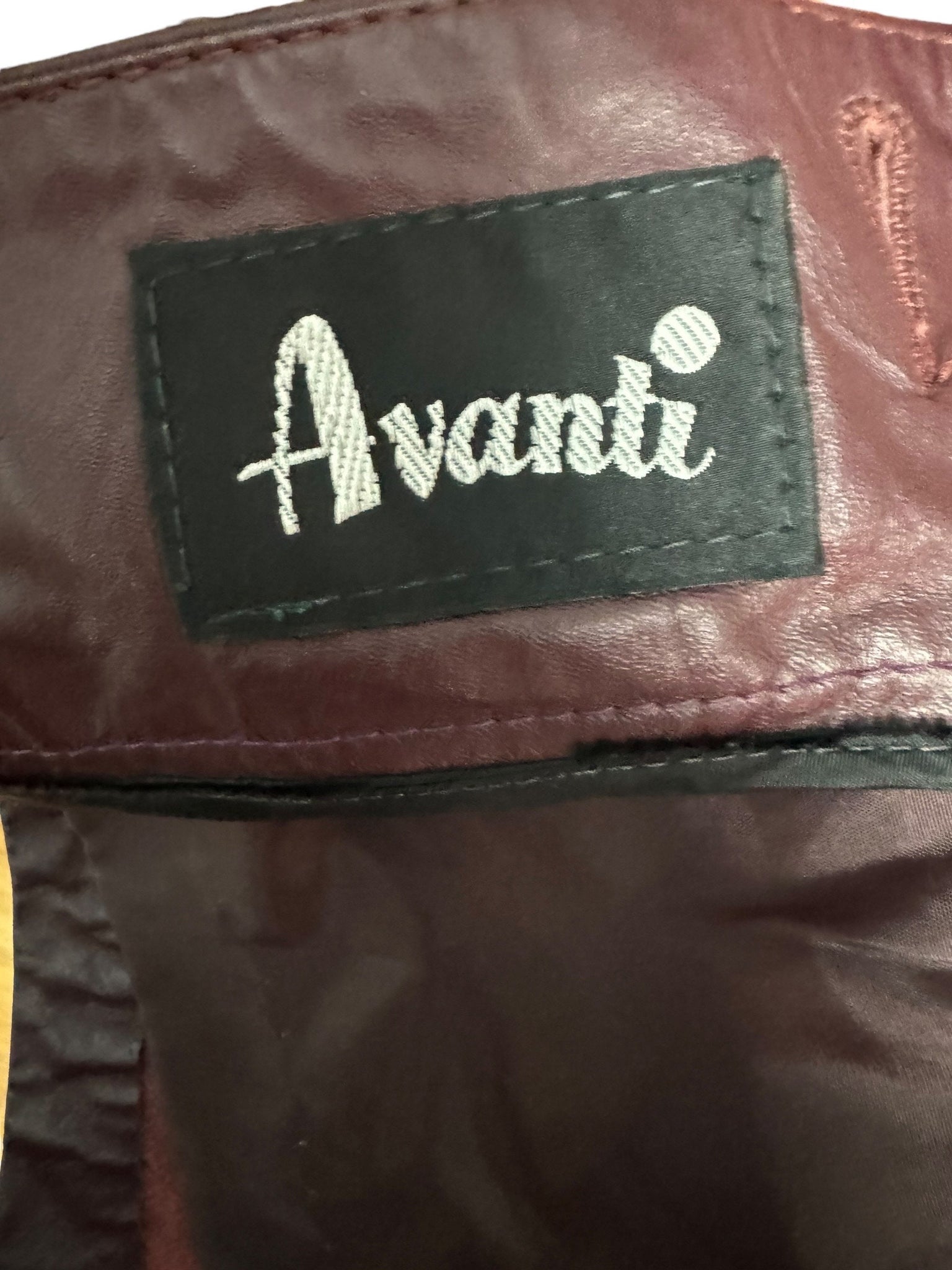 Vintage 70’s maroon leather jacket 12 Avanti