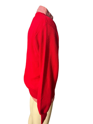 Vintage men's red Izod cardigan sweater L