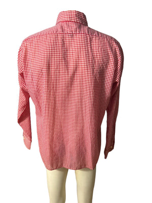 Vintage men's red & white shirt L Arrow