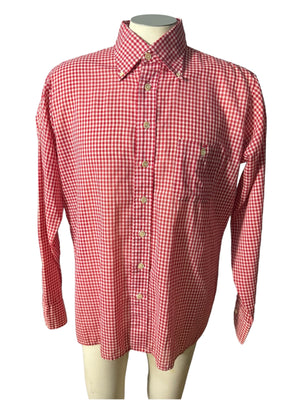 Vintage men's red & white shirt L Arrow