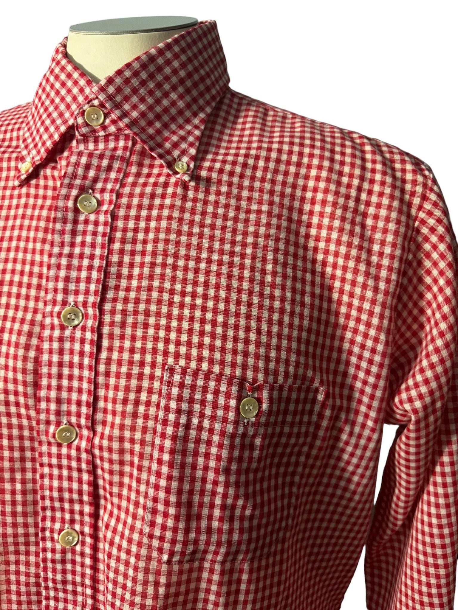 Vintage men's red & white shirt L Arrow