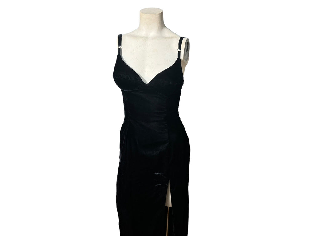 Vintage 80’s LA Glo velvet fitted dress S