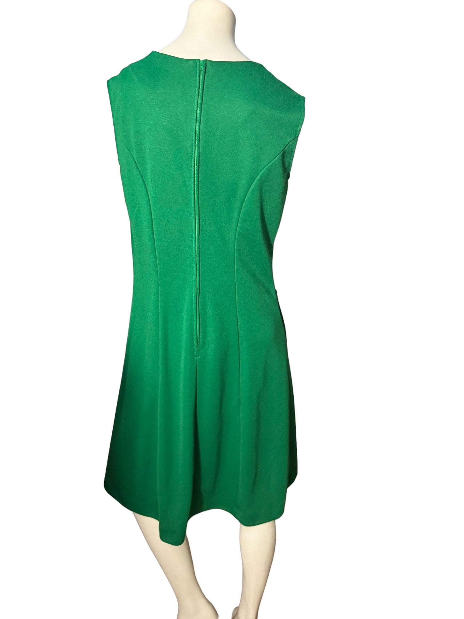 Vintage 70's green volup polyester dress L