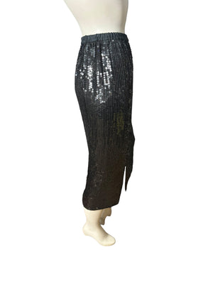 vintage black sequin skirt M Joseph Le Bon