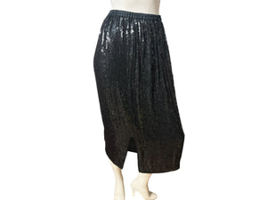 vintage black sequin skirt M Joseph Le Bon