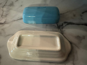 Vintage Blue Heaven butter dish