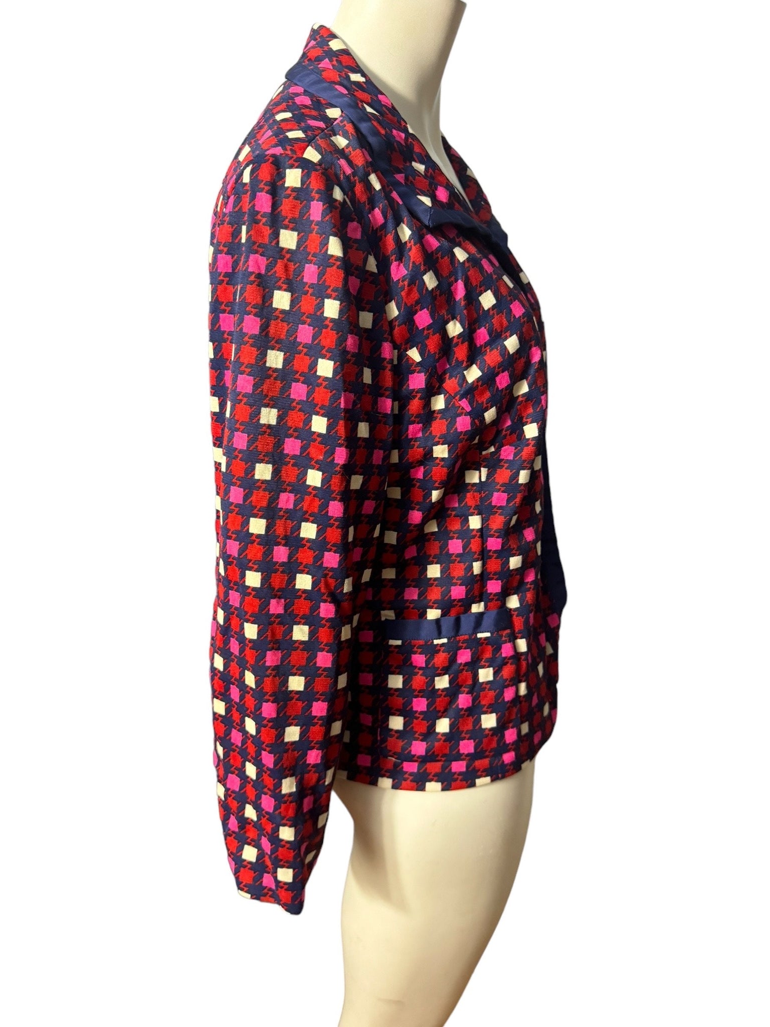 Vintage 60's Harwin check blazer jacket L