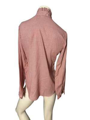 Vintage 70's red check prairie shirt M