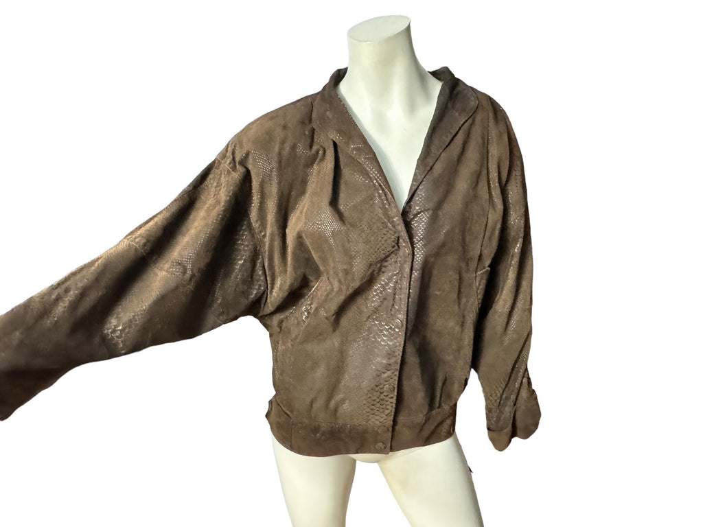 Vintage 80's brown leather jacket S Joe Henry's