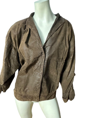 Vintage 80's brown leather jacket S Joe Henry's