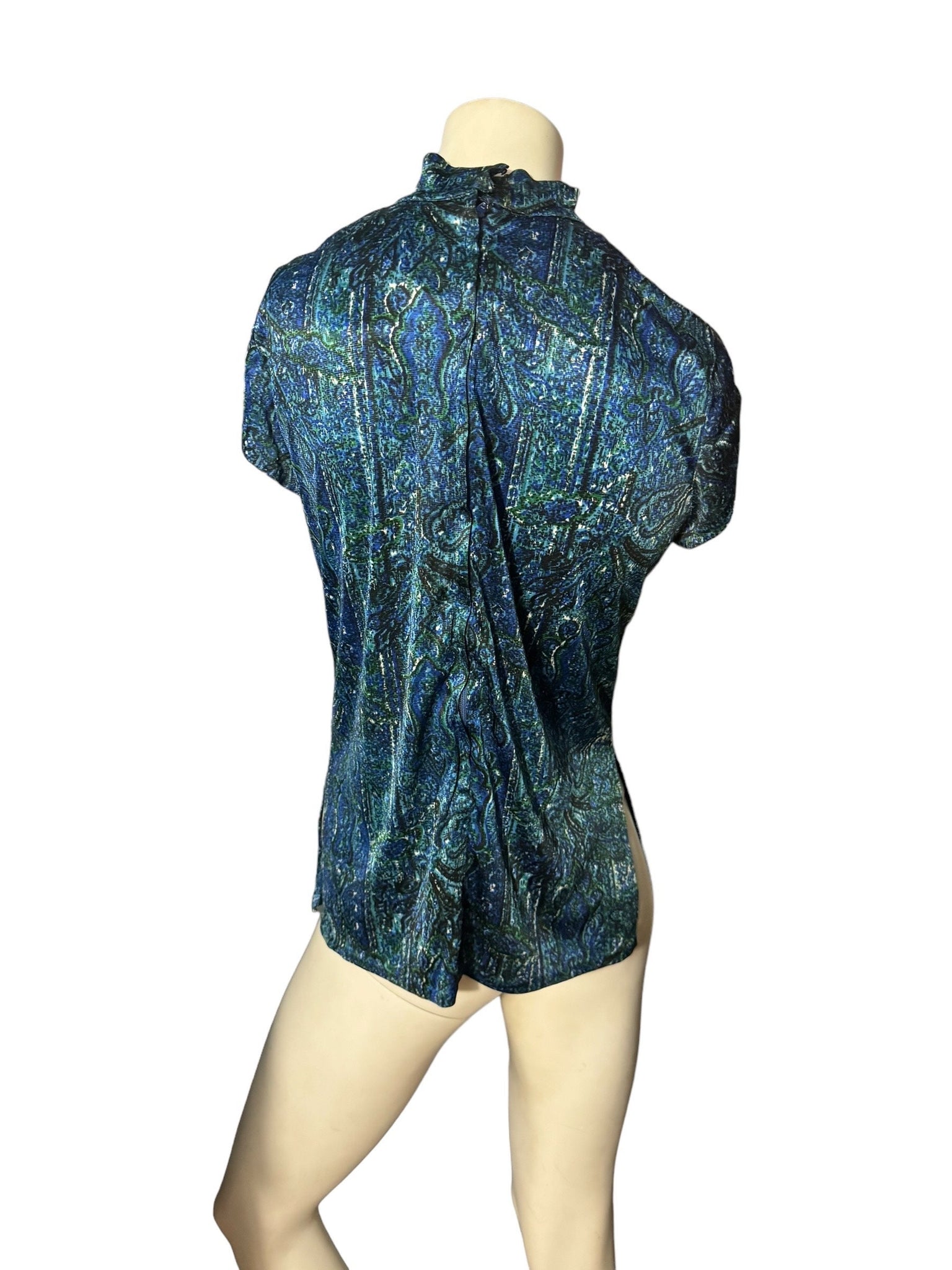 Vintage 60's silky tunic shirt M