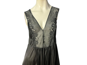 Vintage 70's black nightgown S Collectibles