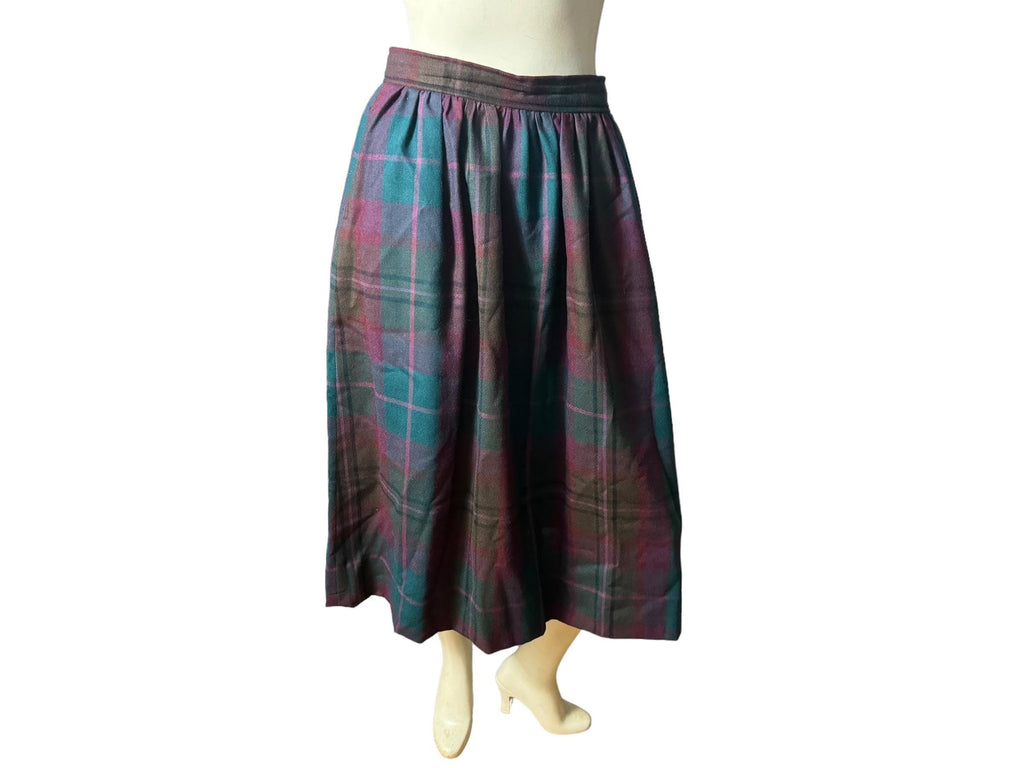 Vintage wool plaid skirt 10 Evan Picone