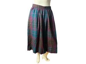 Vintage wool plaid skirt 10 Evan Picone