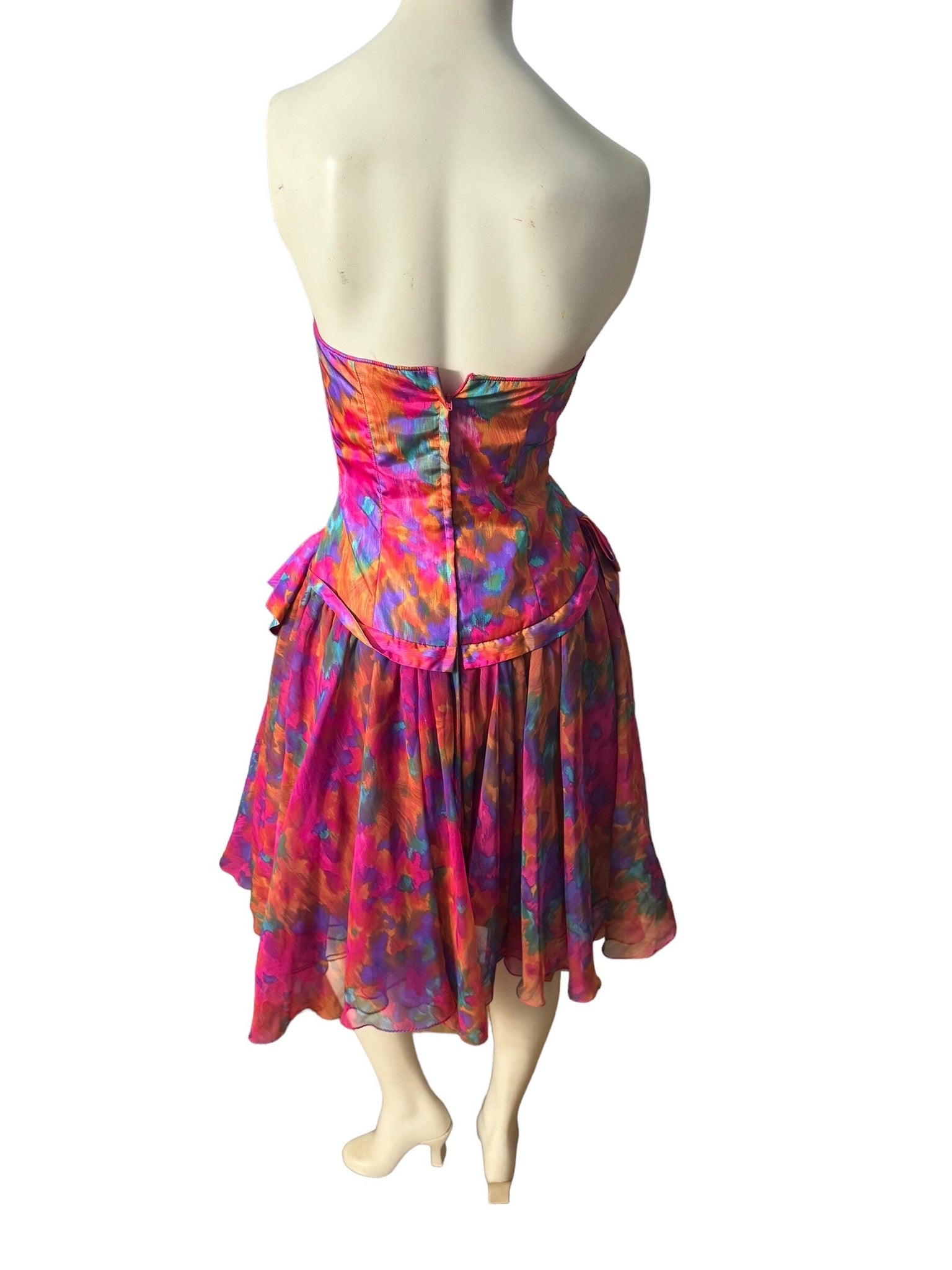 Vintage 80's Bernshaw party dress M