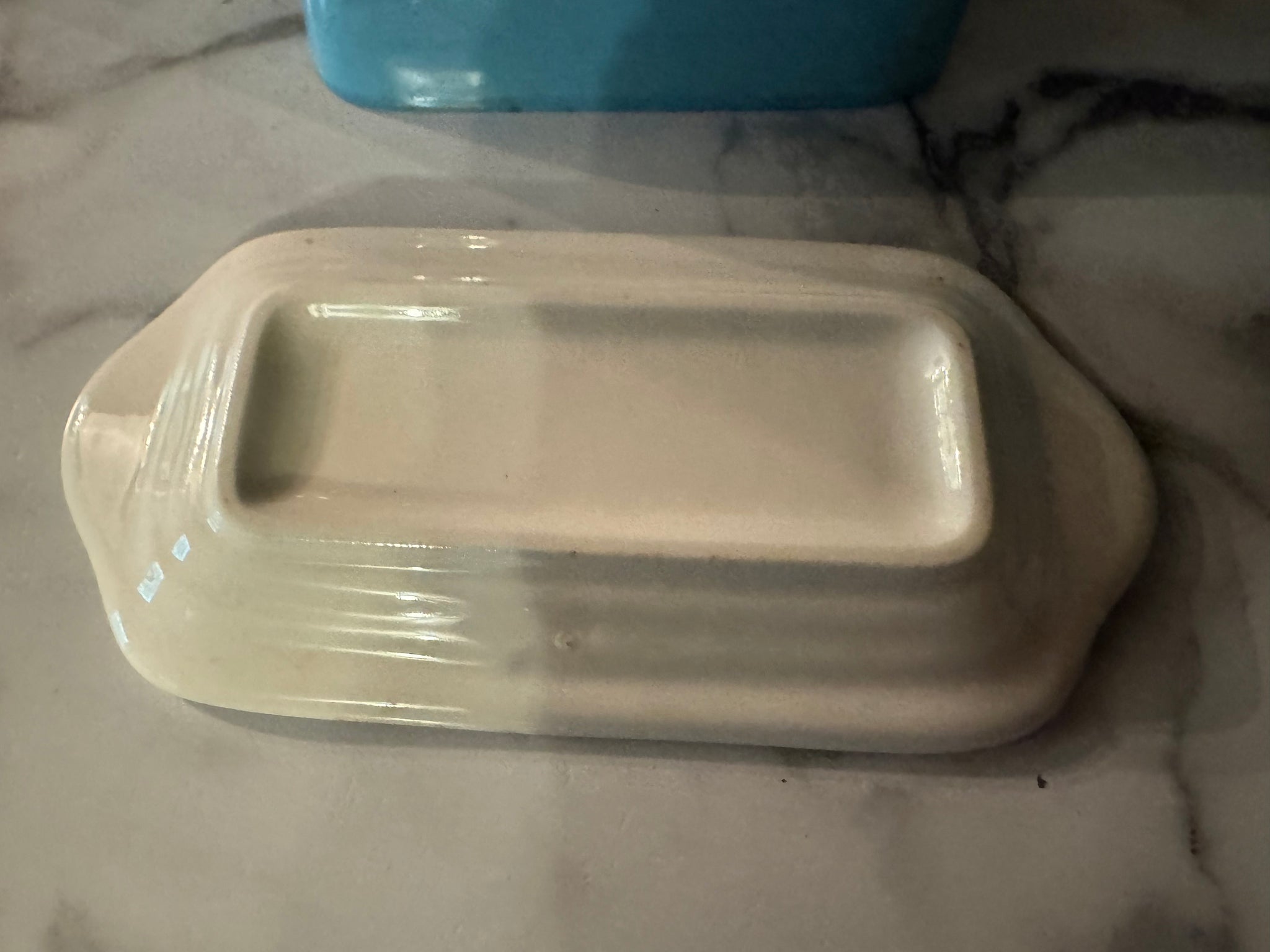 Vintage Blue Heaven butter dish