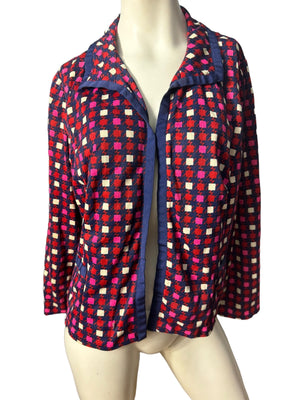 Vintage 60's Harwin check blazer jacket L