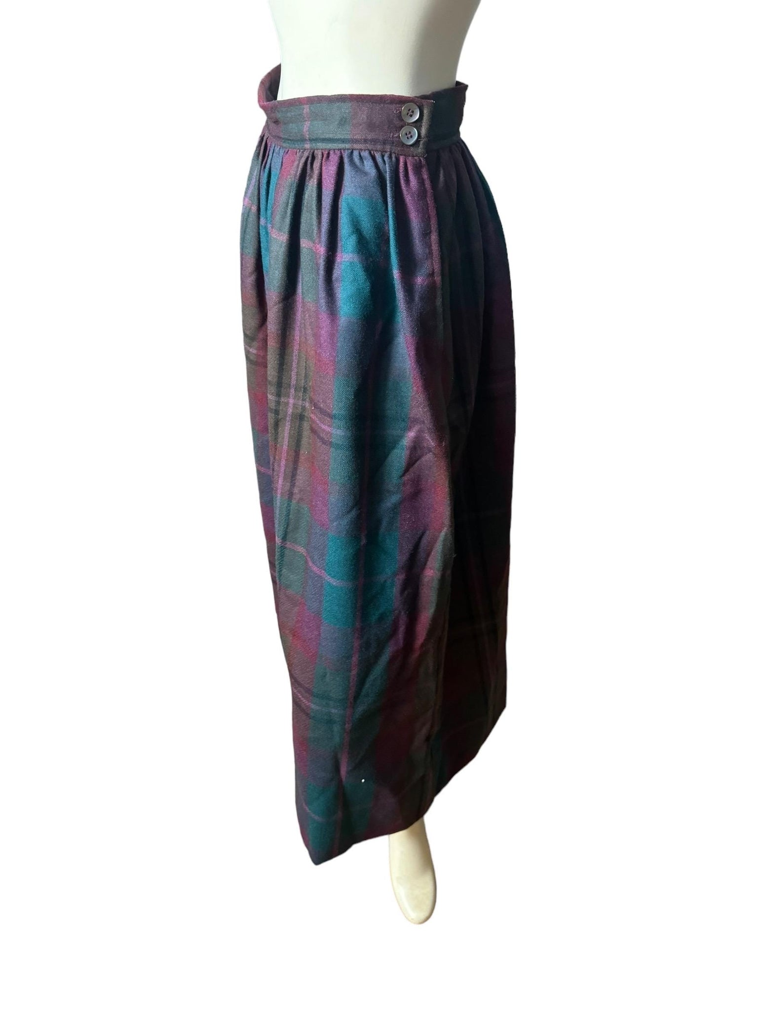 Vintage wool plaid skirt 10 Evan Picone