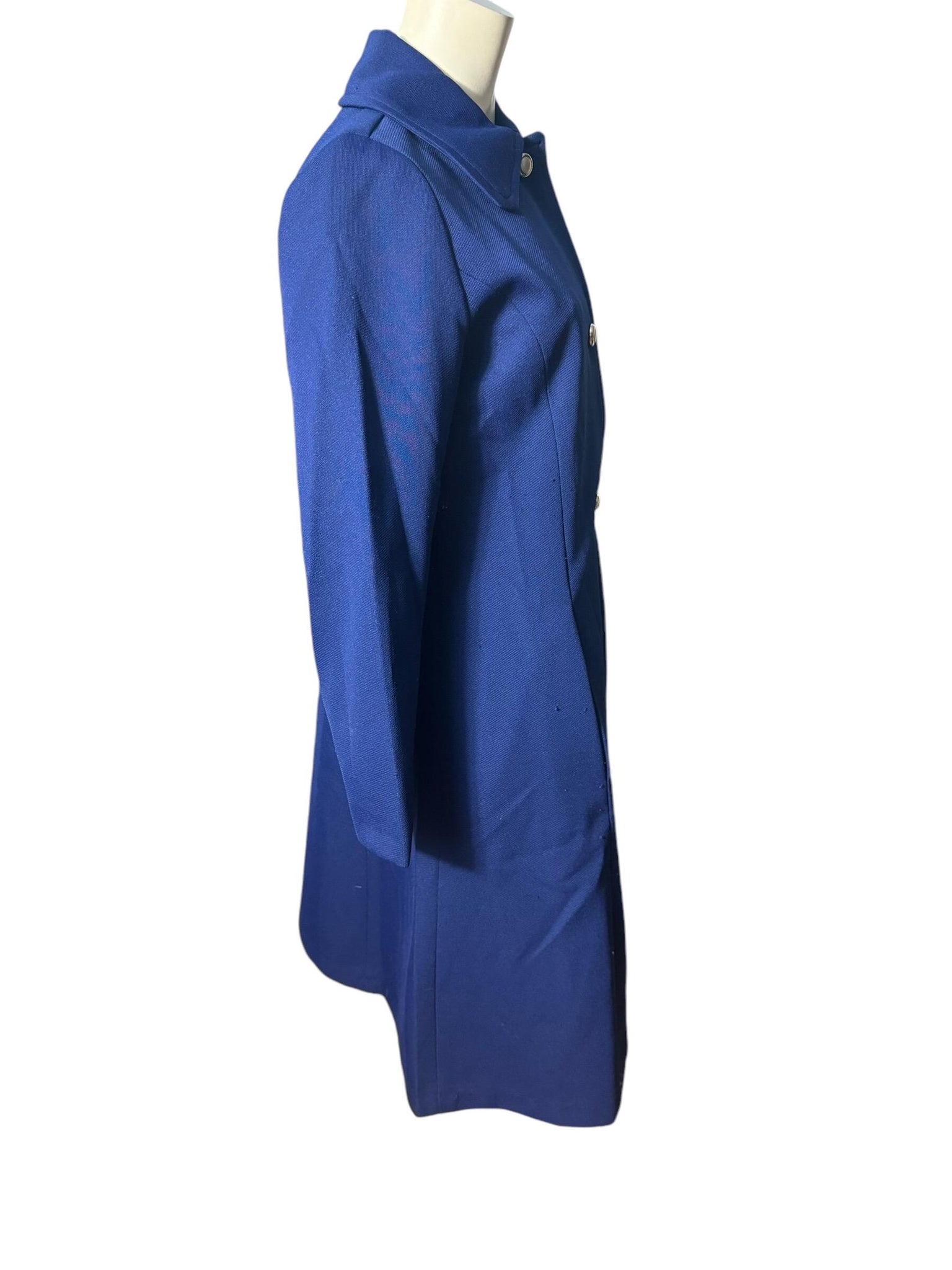 Vintage blue 70's long coat M