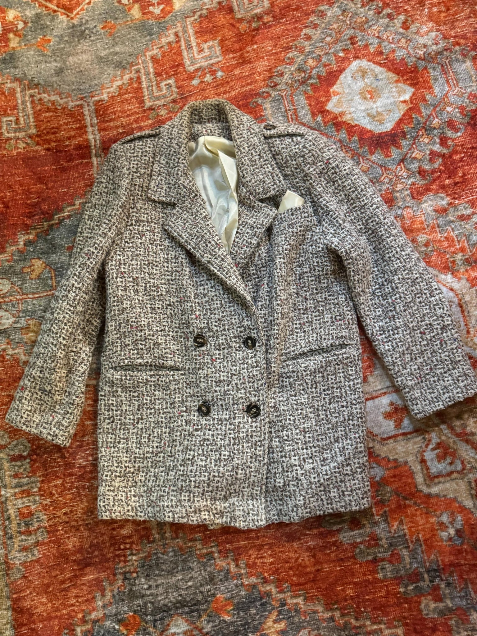 Vintage 80's woven jacket blazer M