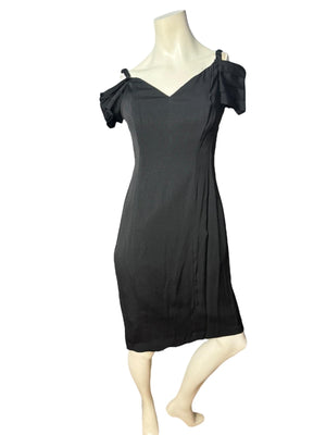 Vintage 80's black party dress M Zum Zum