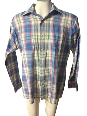 Vintage plaid men's button up shirt L Arrow