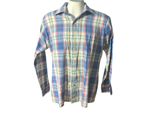 Vintage plaid men's button up shirt L Arrow