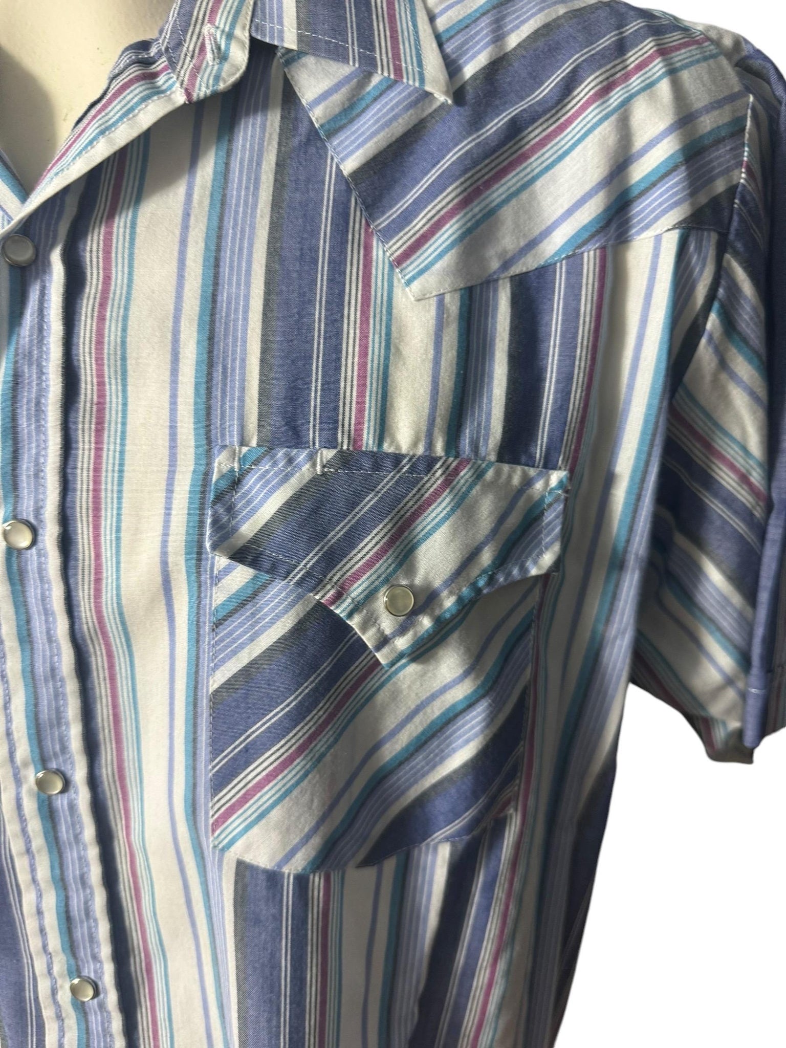 Vintage men's striped western shirt L Plains