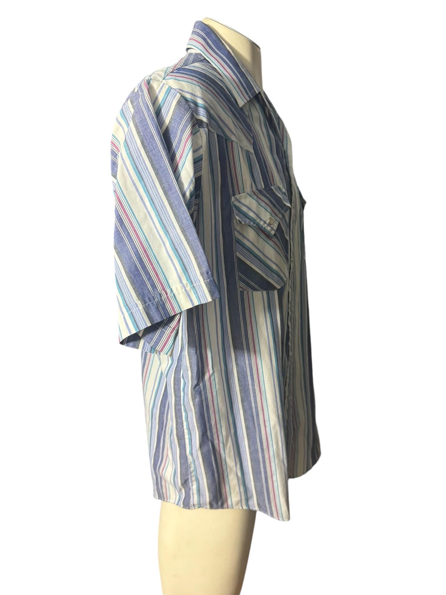 Vintage men's striped western shirt L Plains