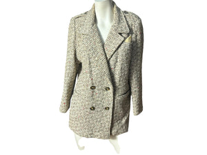 Vintage 80's woven jacket blazer M