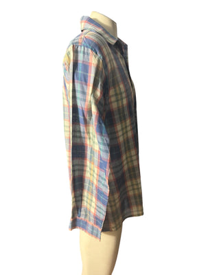 Vintage plaid men's button up shirt L Arrow