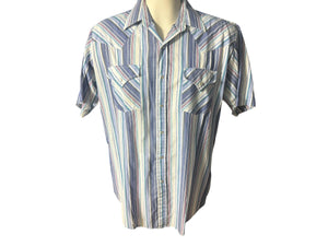 Vintage men's striped western shirt L Plains