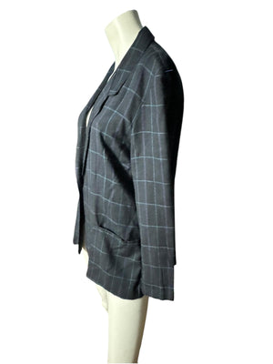 Vintage 80's black & blue blazer M Stringbean