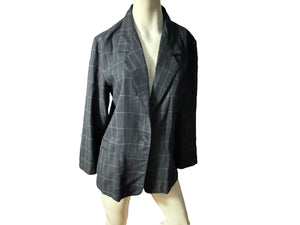 Vintage 80's black & blue blazer M Stringbean