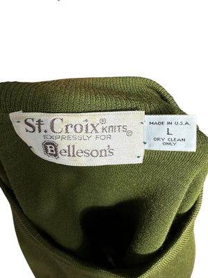 Vintage Belleson's St Croix sweat shirt L green