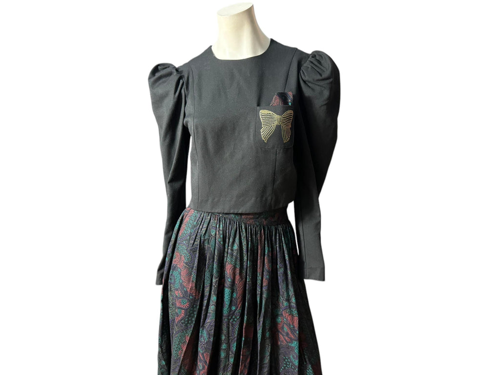 Vintage 80's top & skirt 8 Leslie Lucks