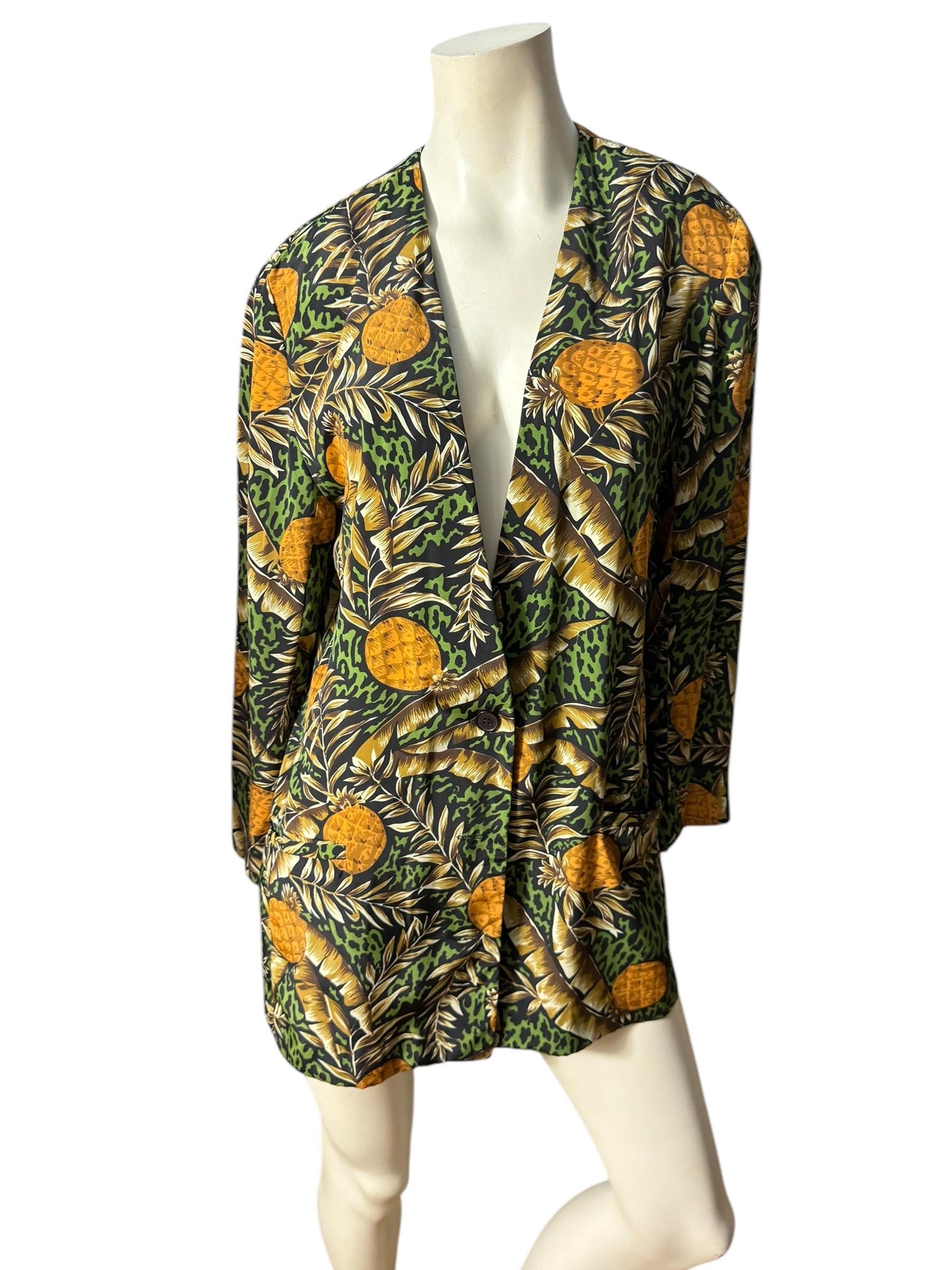 Vintage 80's pineapple jacket blazer L