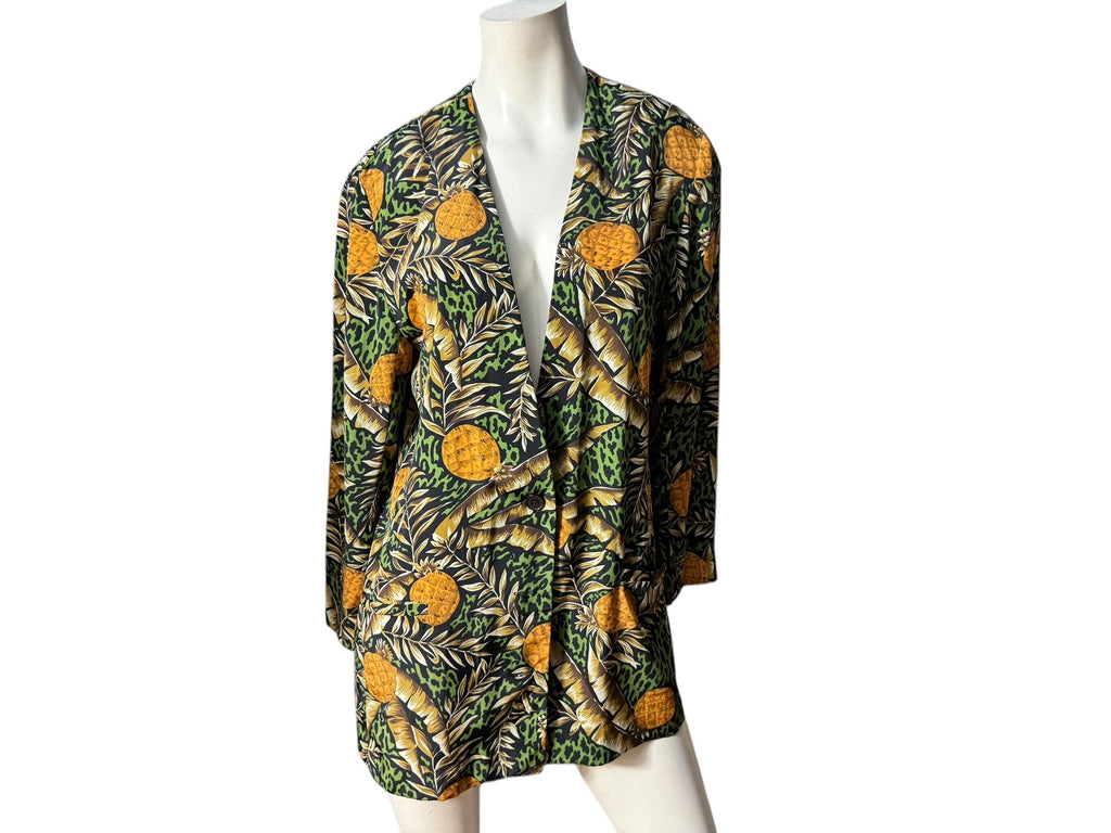 Vintage 80's pineapple jacket blazer L