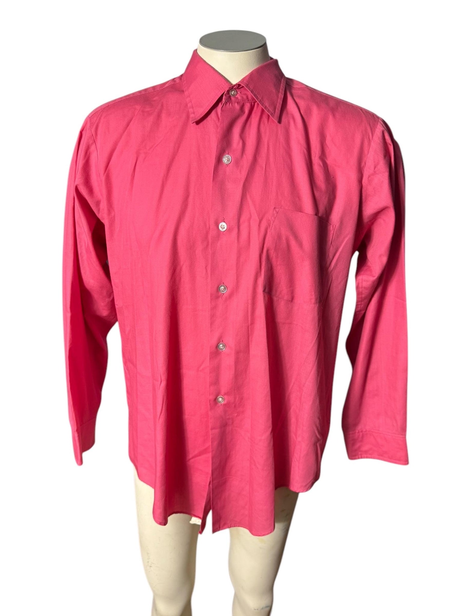 Vintage men's pink dress shirt 16 46 M L Century