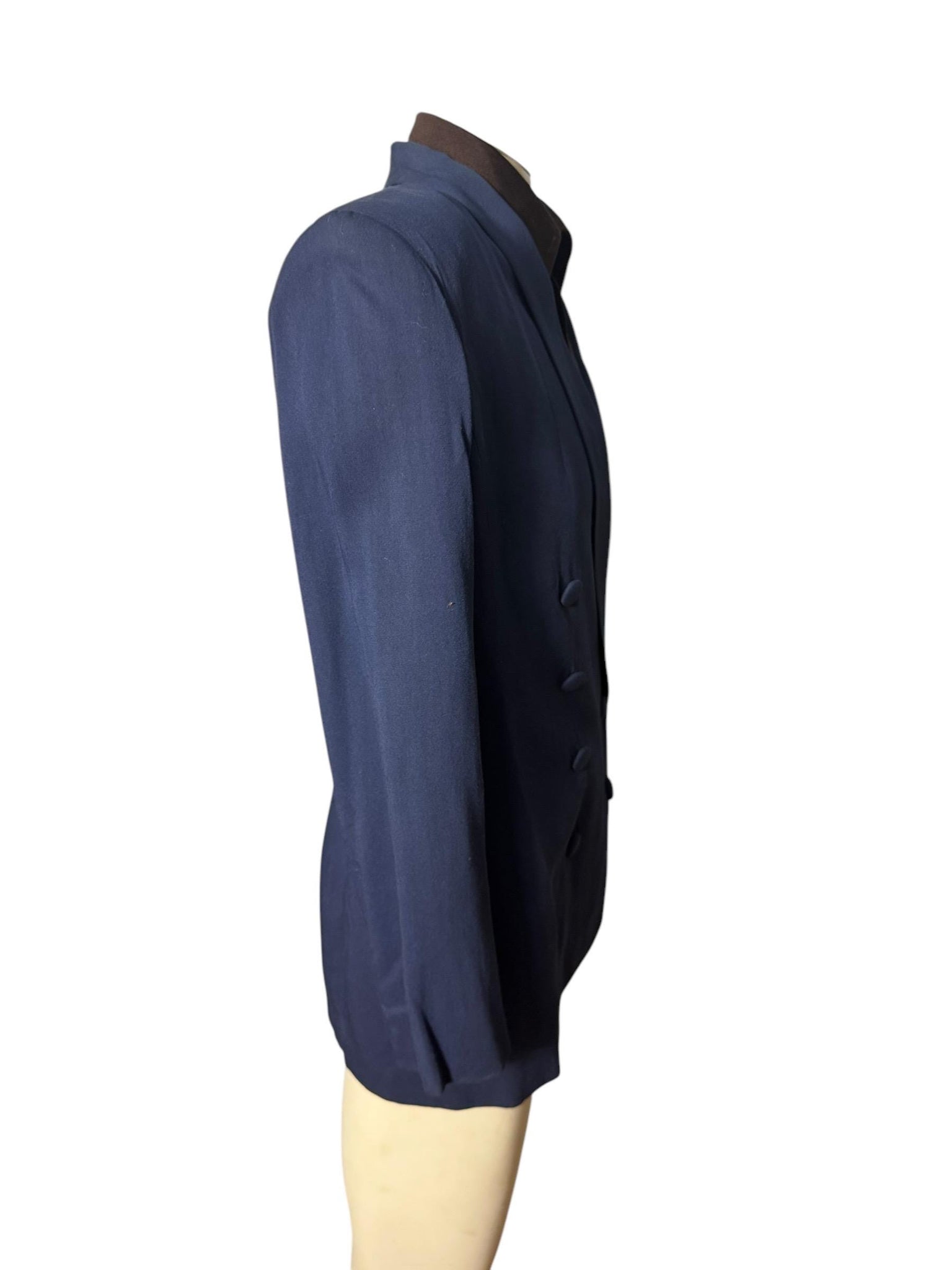 Vintage 80's blue suit jacket 40 rayon