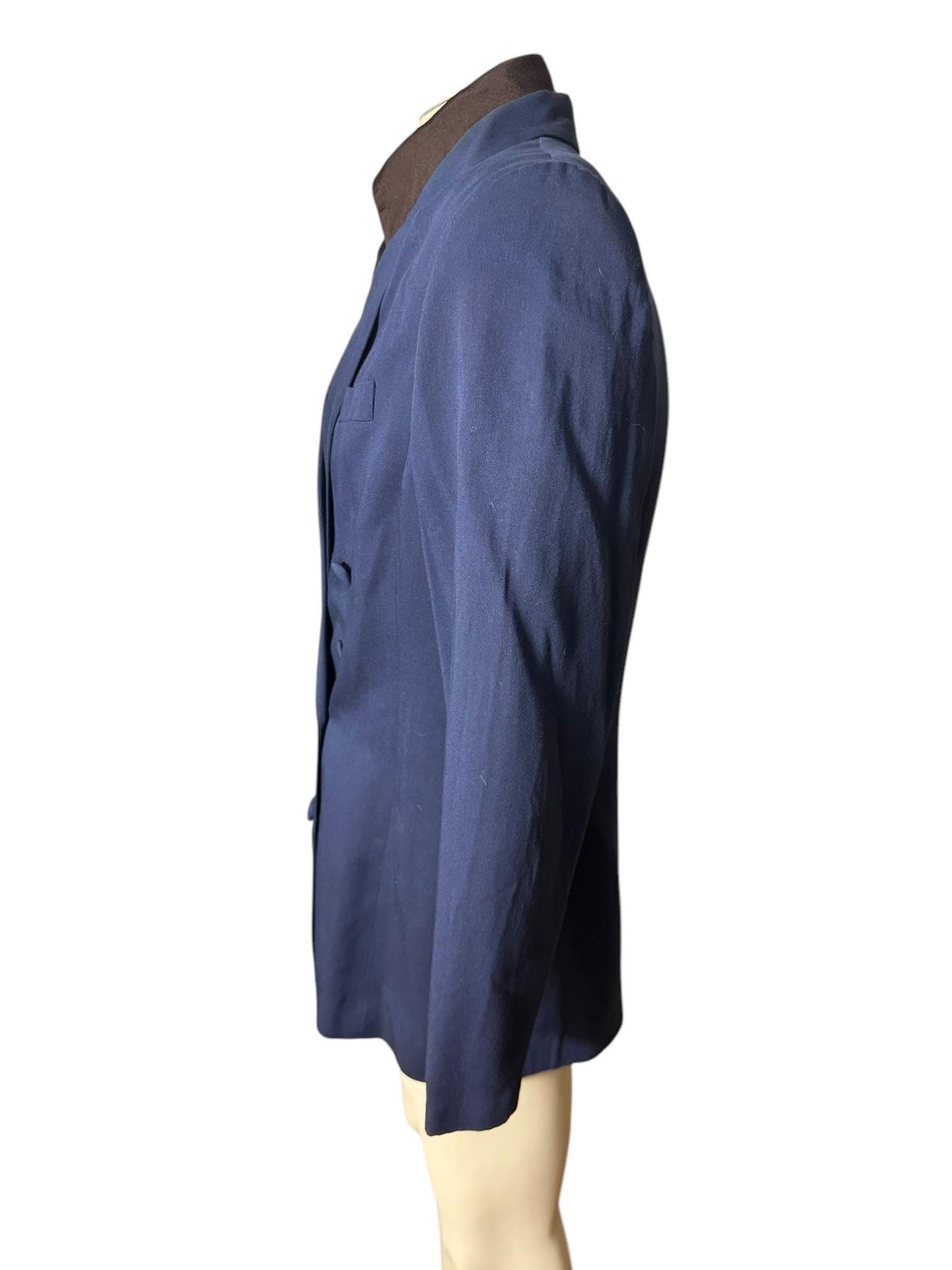 Vintage 80's blue suit jacket 40 rayon