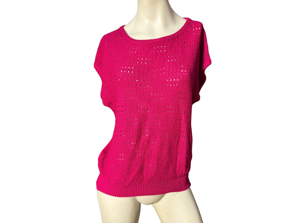 Vintage 80's pink pullover sweater shirt XL 20