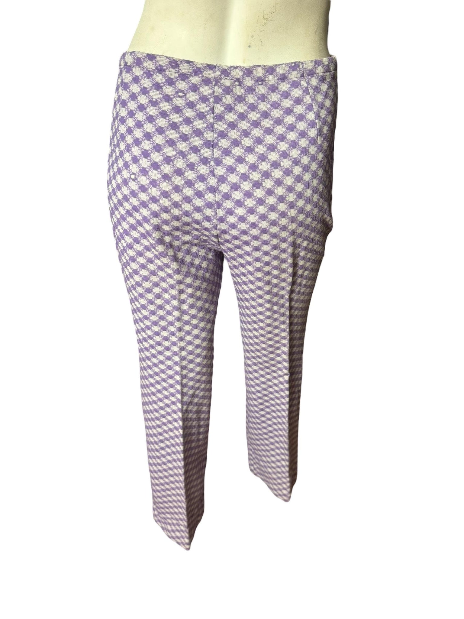 Vintage 70's purple check jantzen suit M