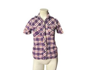 Vintage 70's women's plaid shirt XS XXS