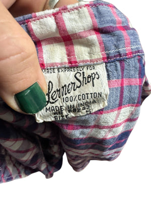 Vintage 70's women's plaid shirt XS XXS