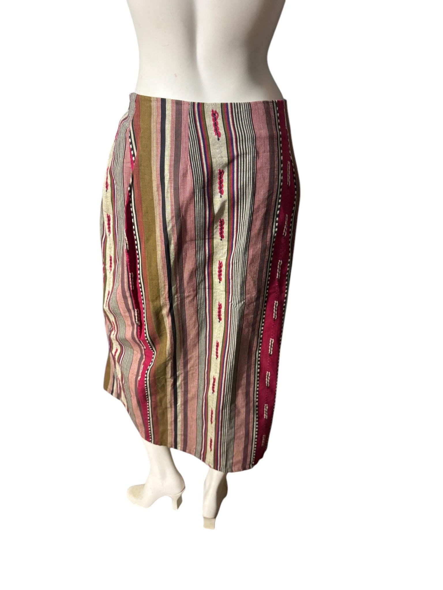 Vintage woven Southwestern wrap skirt S BE